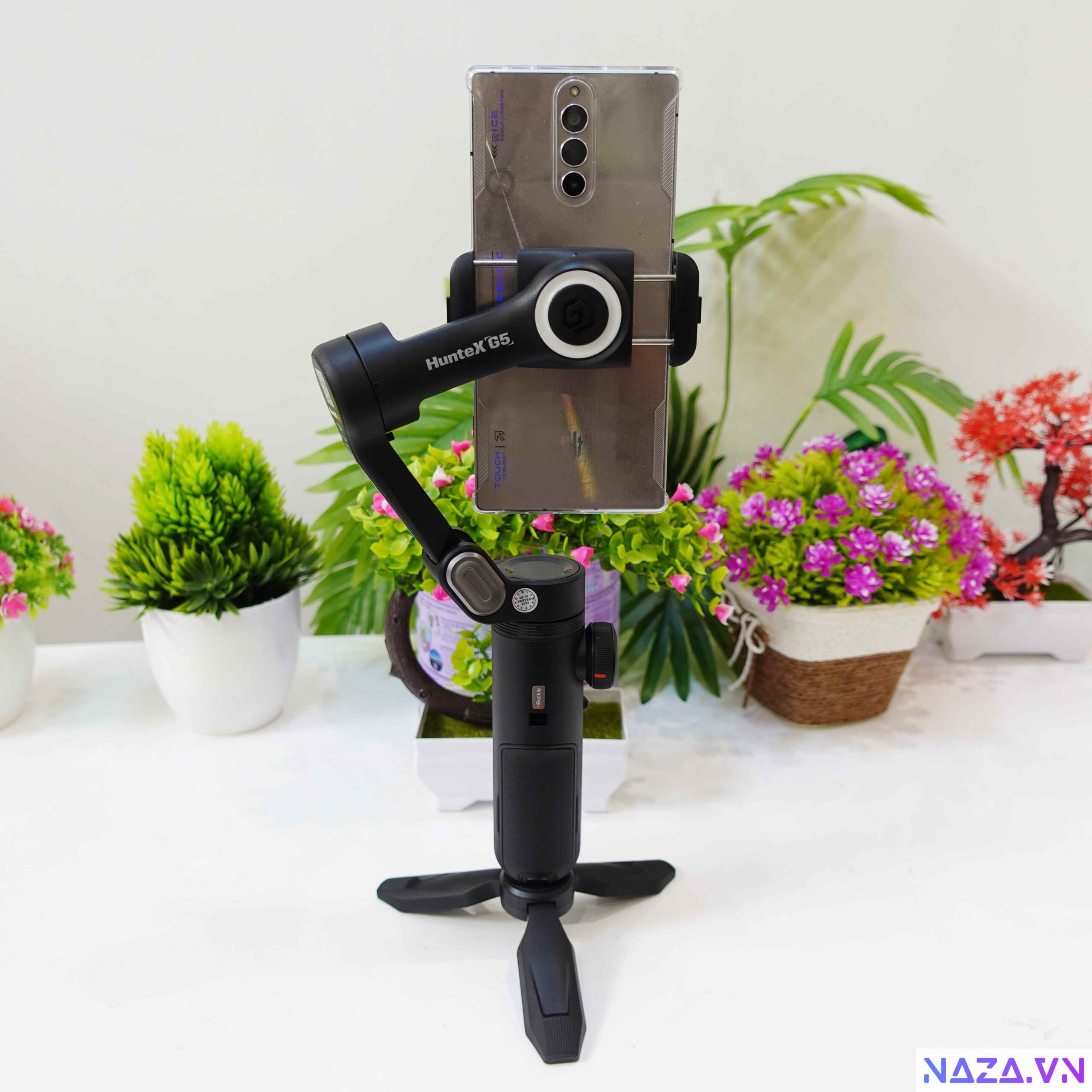 Gimbal GoChek Huntex G5 mặt sau