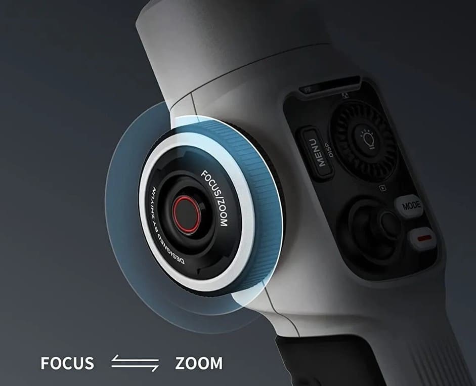 Gimbal Zhiyun Smooth 5S Pro nút vặn zoom