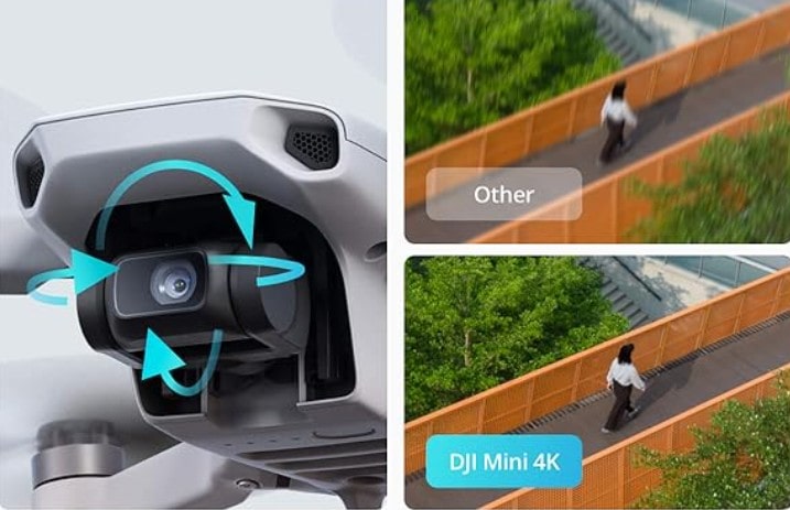 Flycam DJI Mini 4K gimbal chống rung 3 trục