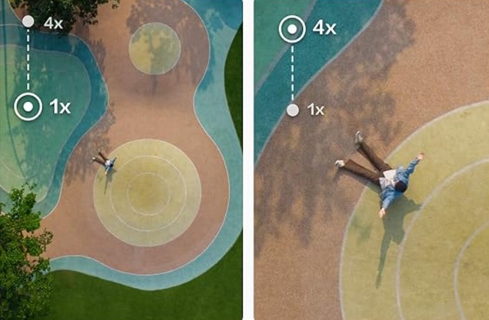 Flycam DJI Mini 4K kha năng zoom 4x