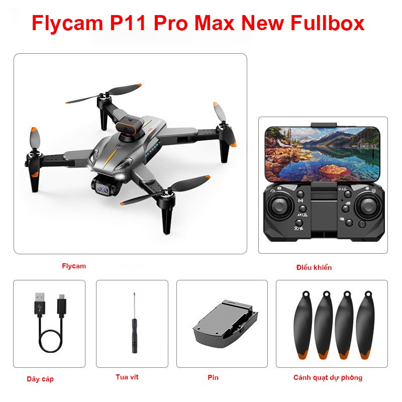 Flycam P11 Pro Max New Fullbox 37 Flycam P11 Pro Max New Fullbox Đóng gói sản phẩm