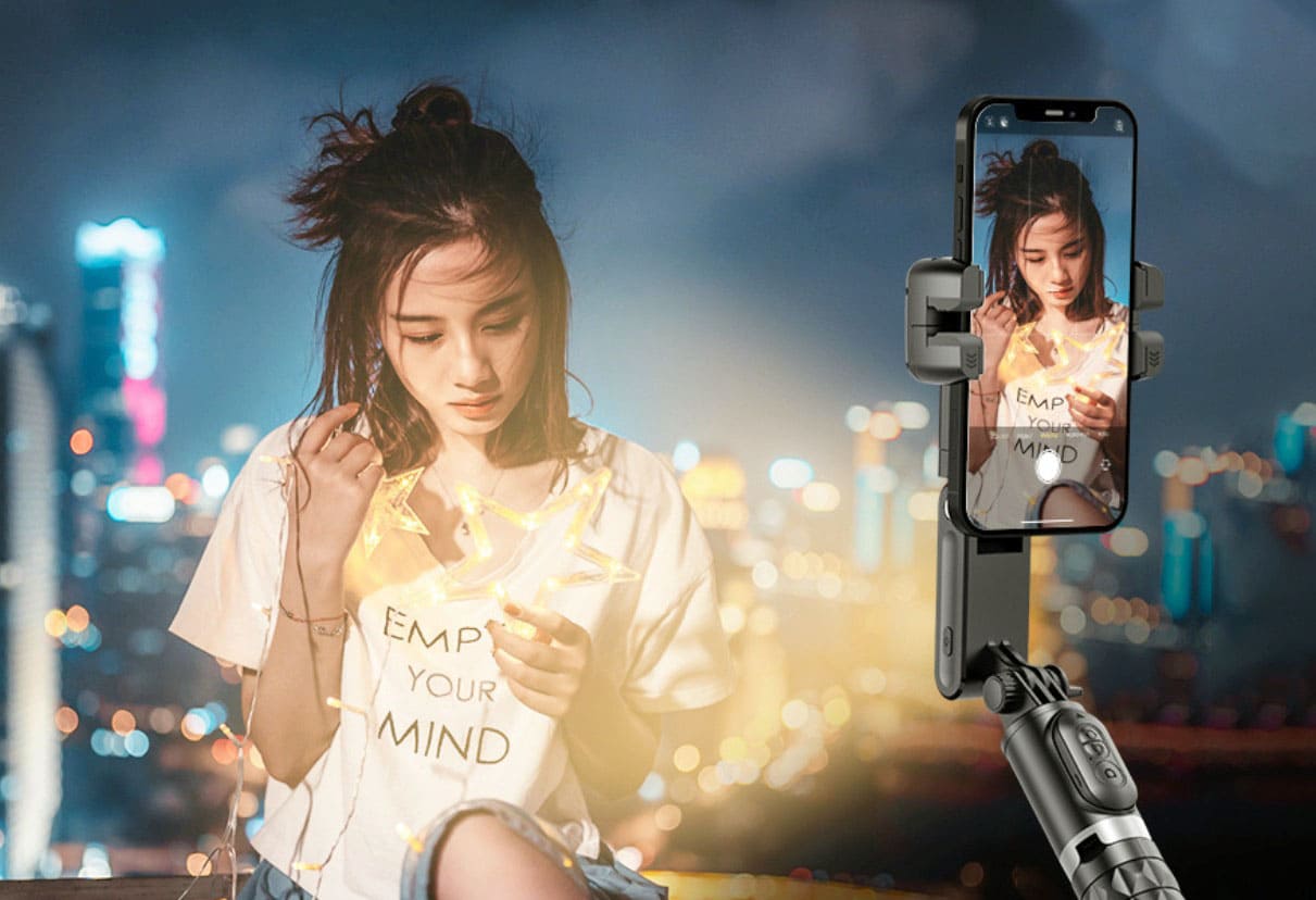 Gimbal Q18 Pro quay ban đêm