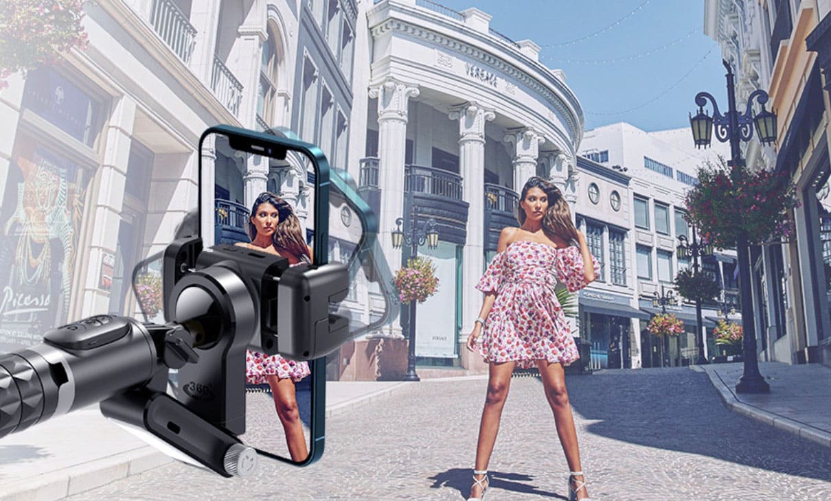 Gimbal Q18 Pro quay hành động đường phố