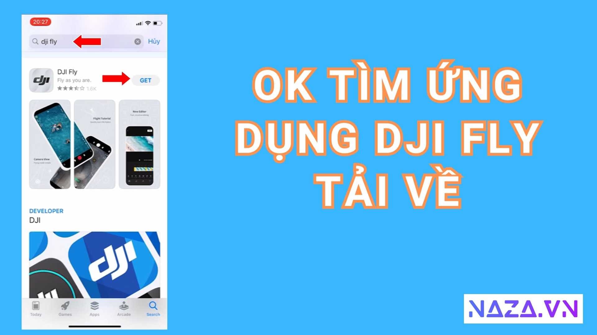 Hướng dẫn tải DJI Fly cho iPhone đã song