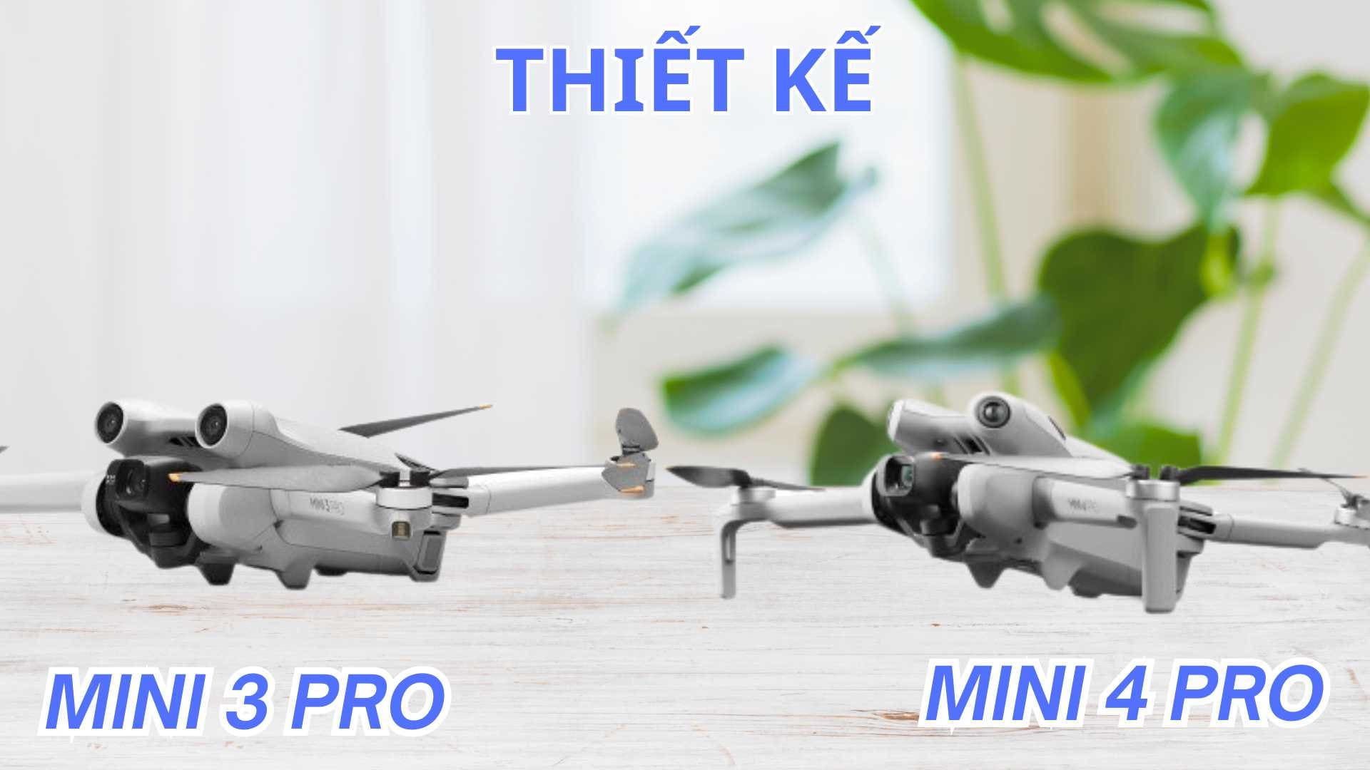 So Sánh Mini 3 Pro VS Mini 4 Pro Thiết Kế